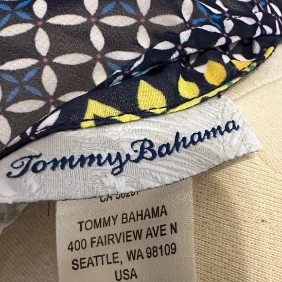 Tommy Bahama Navy Floral Border Lace-Up Swim Coverup - Picture 5 of 5